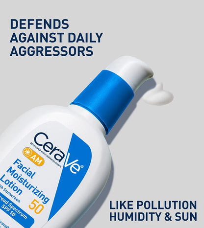 CeraVe Facial Moisturizing Lotion with Sunscreen SPF 50 AM