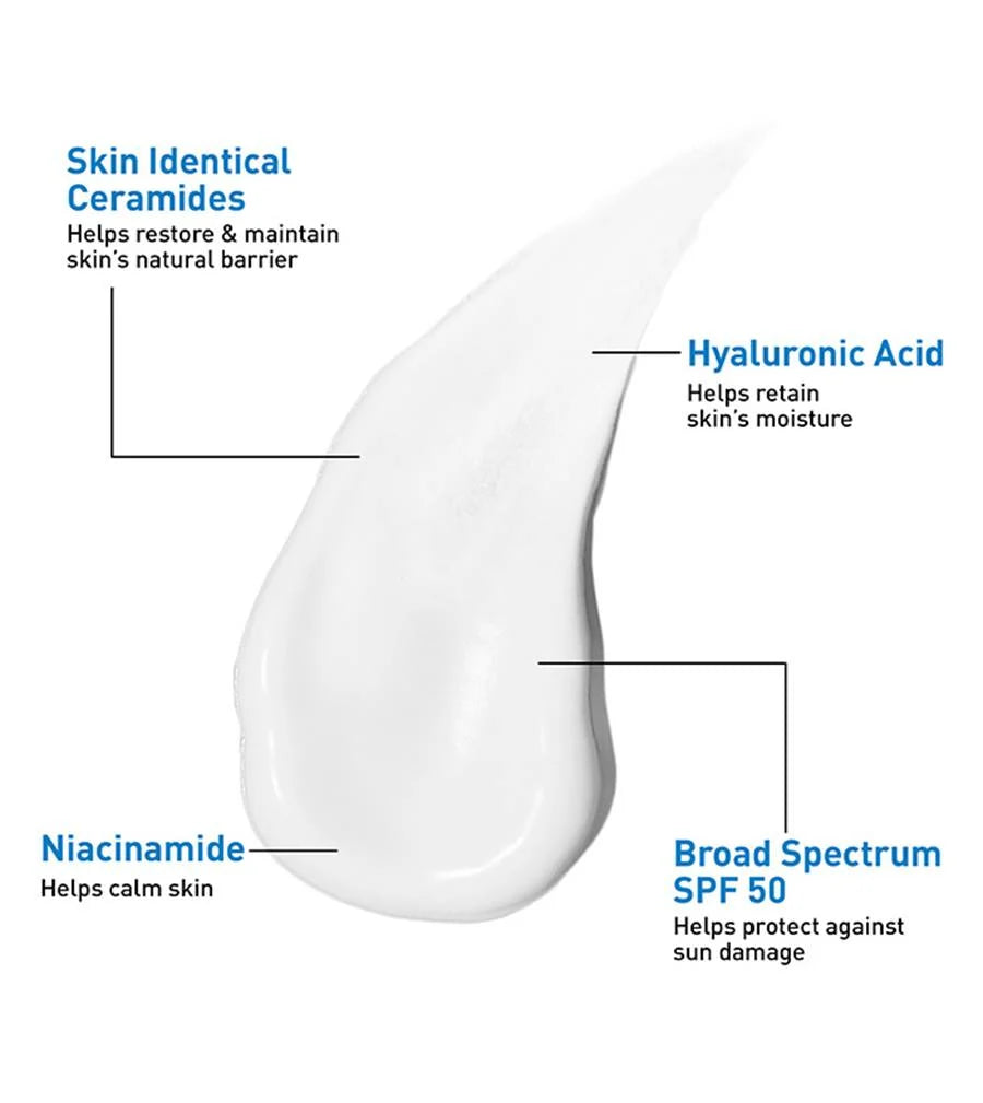 CeraVe Facial Moisturizing Lotion with Sunscreen SPF 50 AM