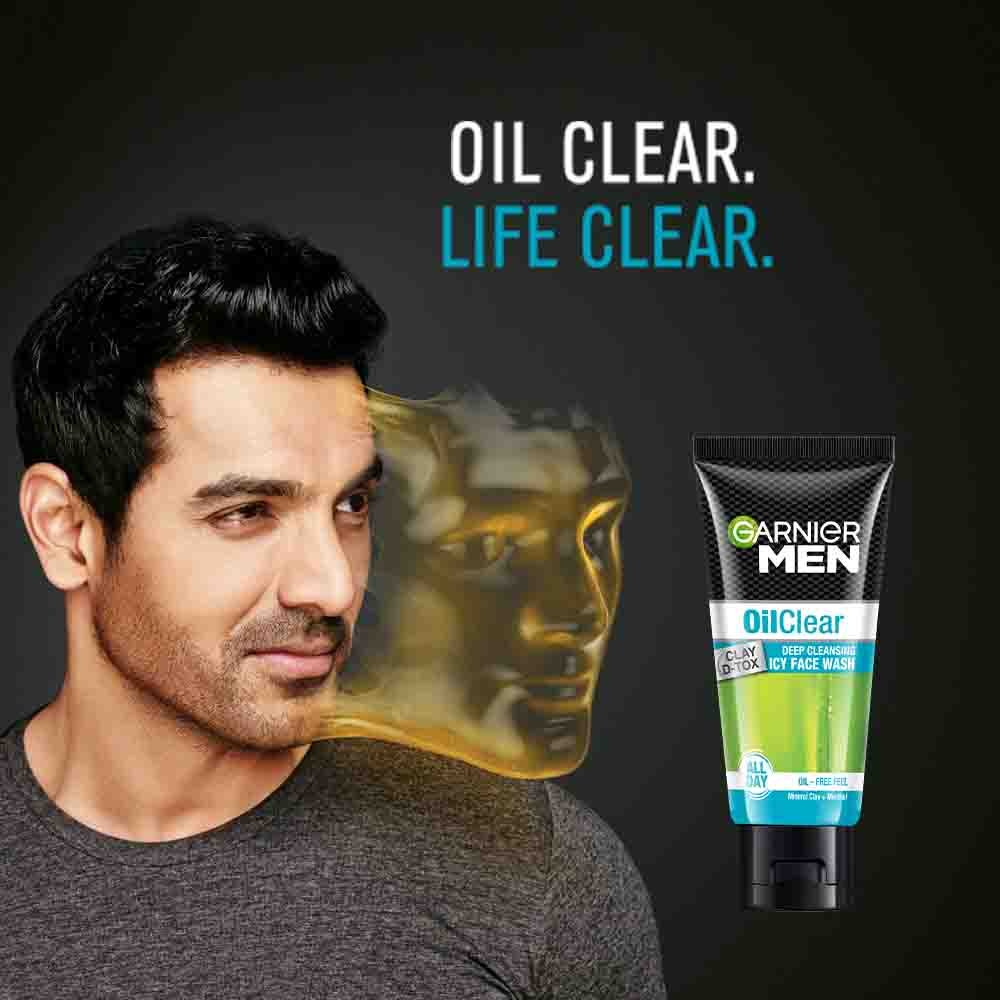 Garnier Men Oil Clear Clay D-Tox Face Wash